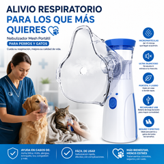Nebulizador y Vaporizador portátil para Mascotas PERROS Y GATOS