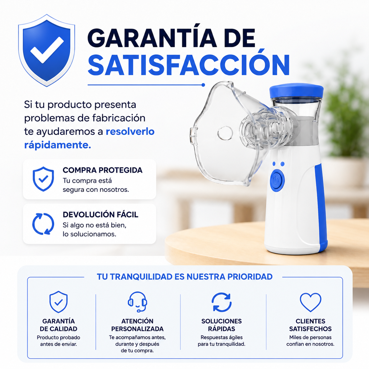Nebulizador y Vaporizador Portátil Malla