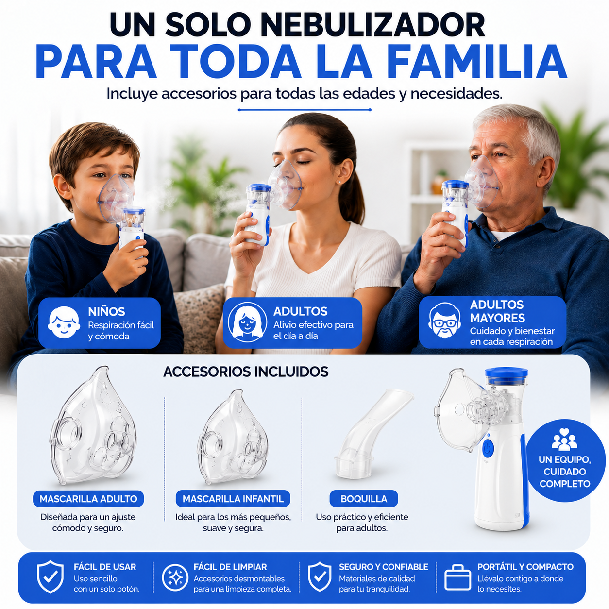 Nebulizador y Vaporizador Portátil Malla