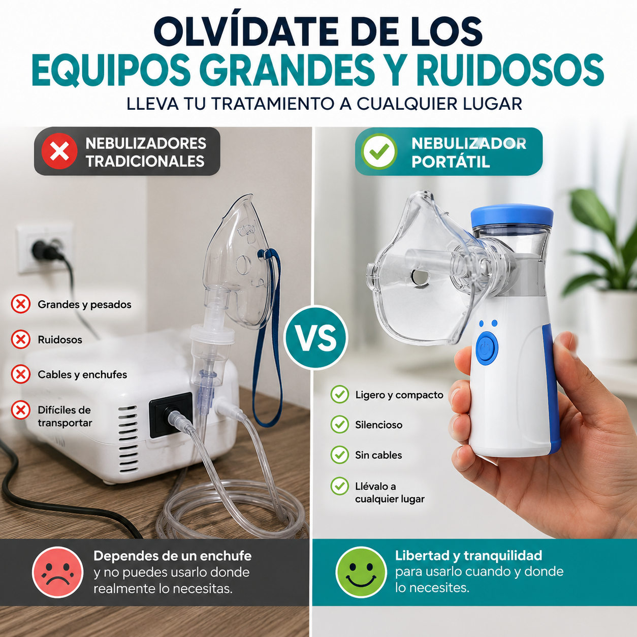 Nebulizador y Vaporizador Portátil Malla